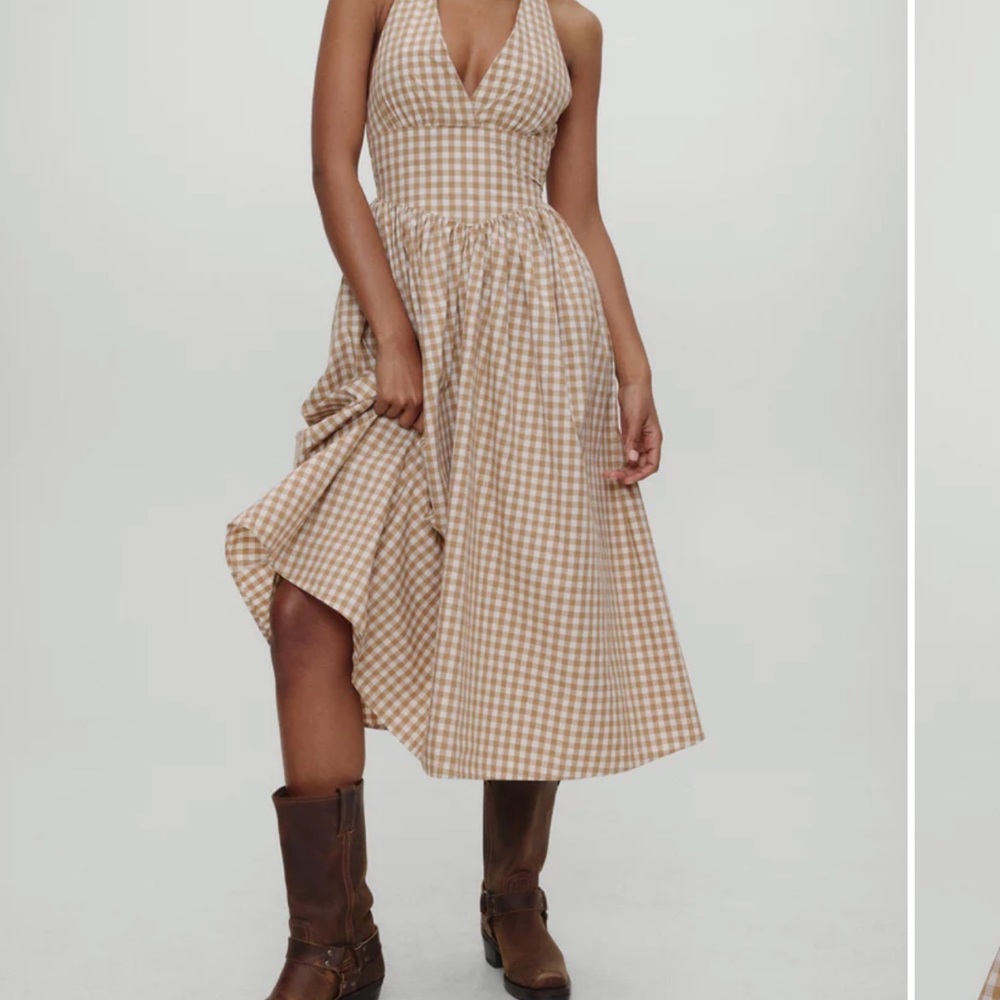 BELLA HADID Frankies Bikinis Prairie Midi Dress NWOT